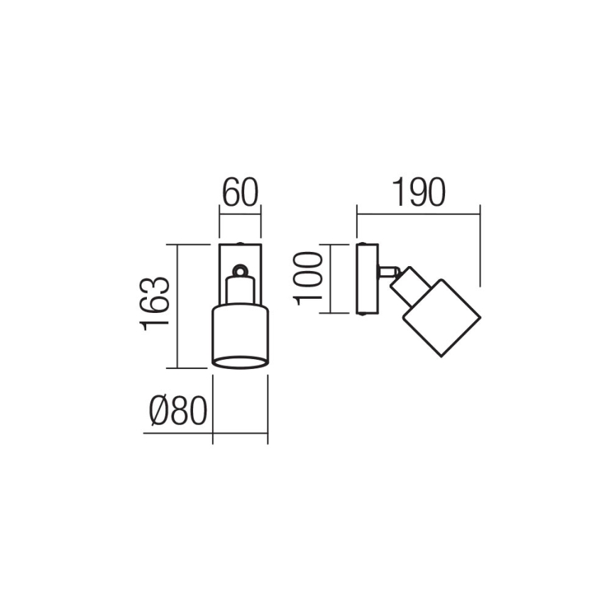 Redo 01-3984 - Foco de parede ROTIS 1xE14/15W/230V