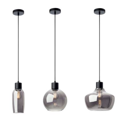 Redo 01-4045 - Candeeiro suspenso ATLANTIS 1xE27/42W/230V diâmetro 20 cm preto