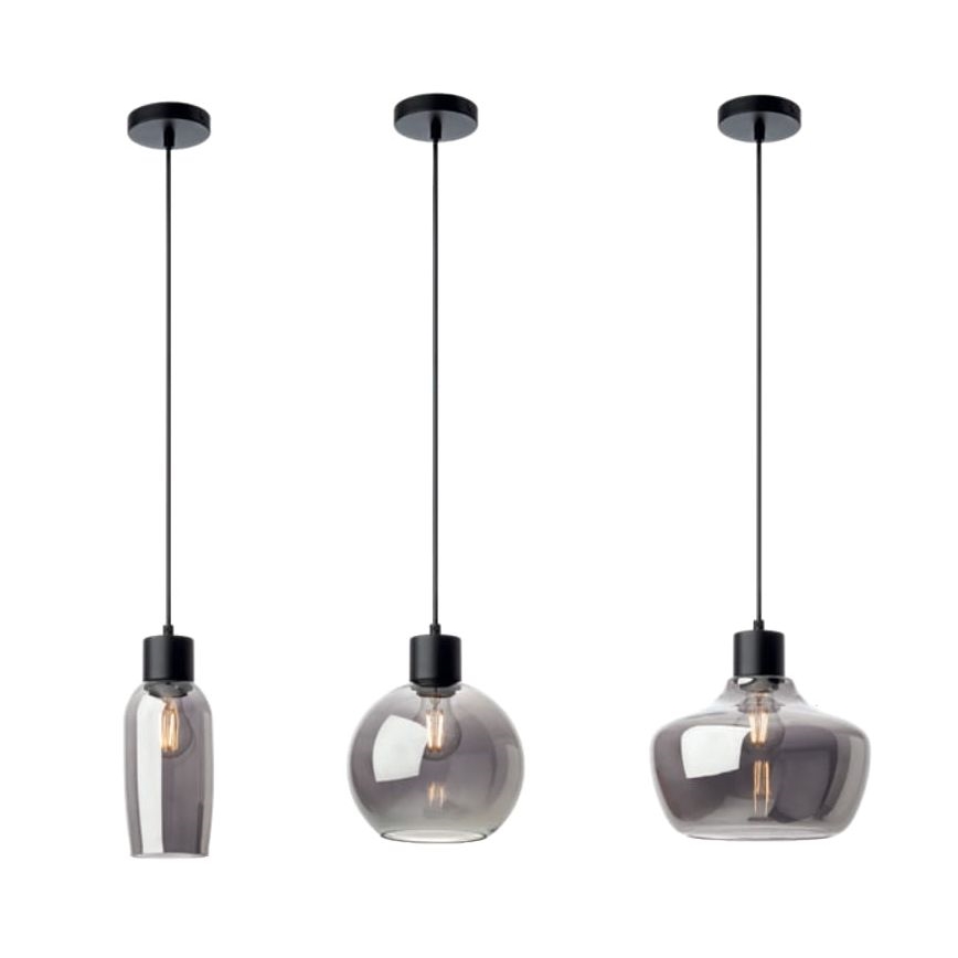 Redo 01-4045 - Candeeiro suspenso ATLANTIS 1xE27/42W/230V diâmetro 20 cm preto