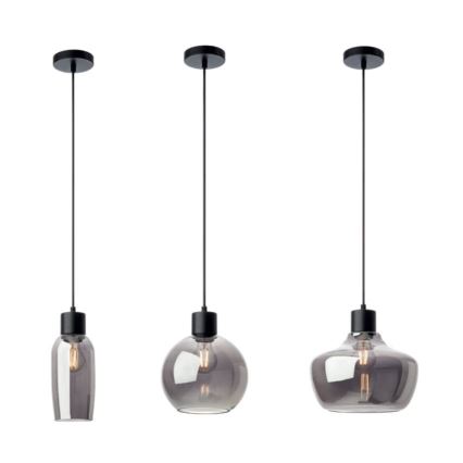 Redo 01-4046 - Candeeiro suspenso ATLANTIS 1xE27/42W/230V diâmetro 26 cm preto