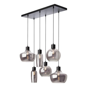 Redo 01-4047 - Candeeiro suspenso ATLANTIS 6xE27/42W/230V preto