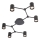 Redo 01-4048 - Foco WEBB 6xGU10/10W/230V preto