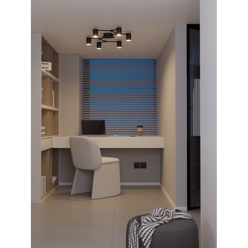 Redo 01-4048 - Foco WEBB 6xGU10/10W/230V preto