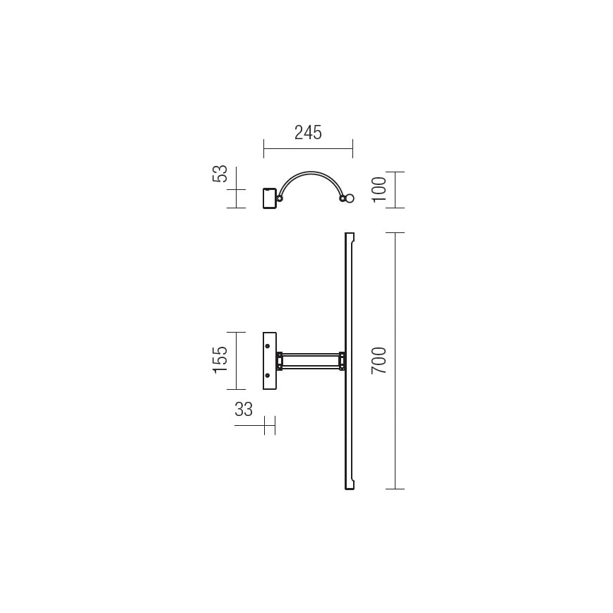Redo 01-458 - Iluminação de ilustração LED IKON LED/18W/230V 70 cm cromado brilhante