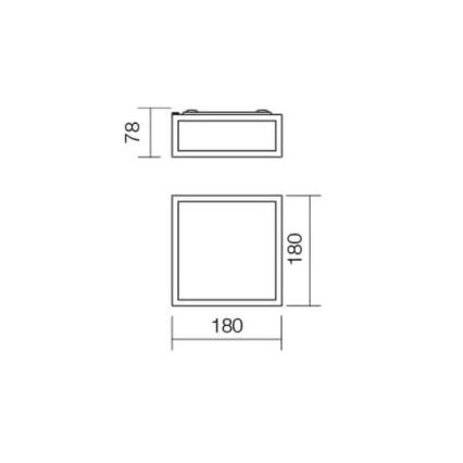 Redo 01-704 - Iluminação de teto de casa de banho EGO 1xE27/52W/230V 18x18 cm IP44