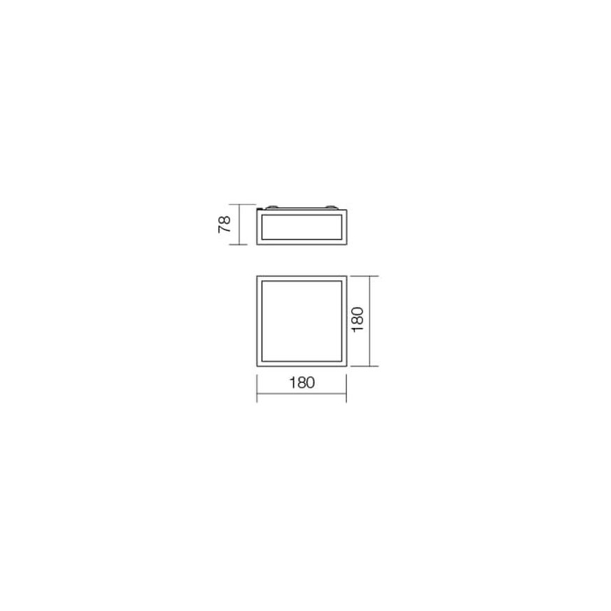 Redo 01-704 - Iluminação de teto de casa de banho EGO 1xE27/52W/230V 18x18 cm IP44