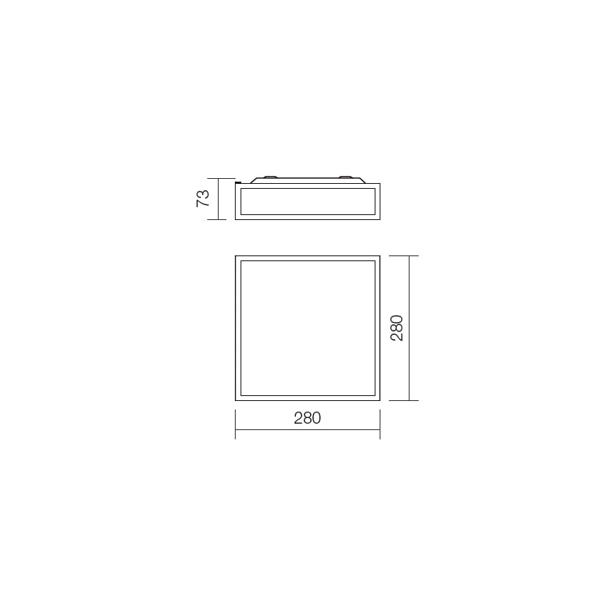 Redo 01-705 - Iluminação para teto de casa de banho EGO 2xE27/60W/230V 28x28 cm IP44