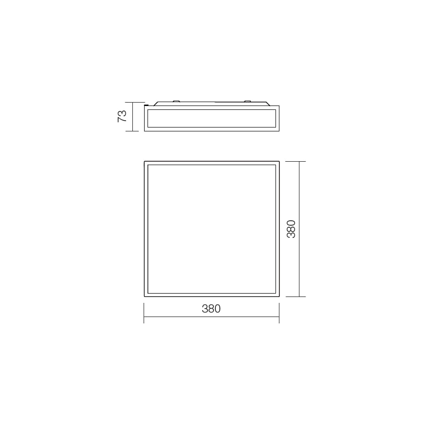 Redo 01-706 - Iluminação para teto de casa de banho EGO 4xE27/60W/230V 38x38 cm IP44