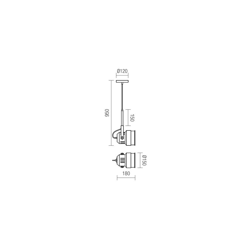 Redo 01-787 - Candelabro num fio STUDIO 1xE27/42W/230V