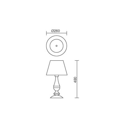 Redo 02-713 - Lâmpada de mesa FABIOLA 1xE27/28W/230V