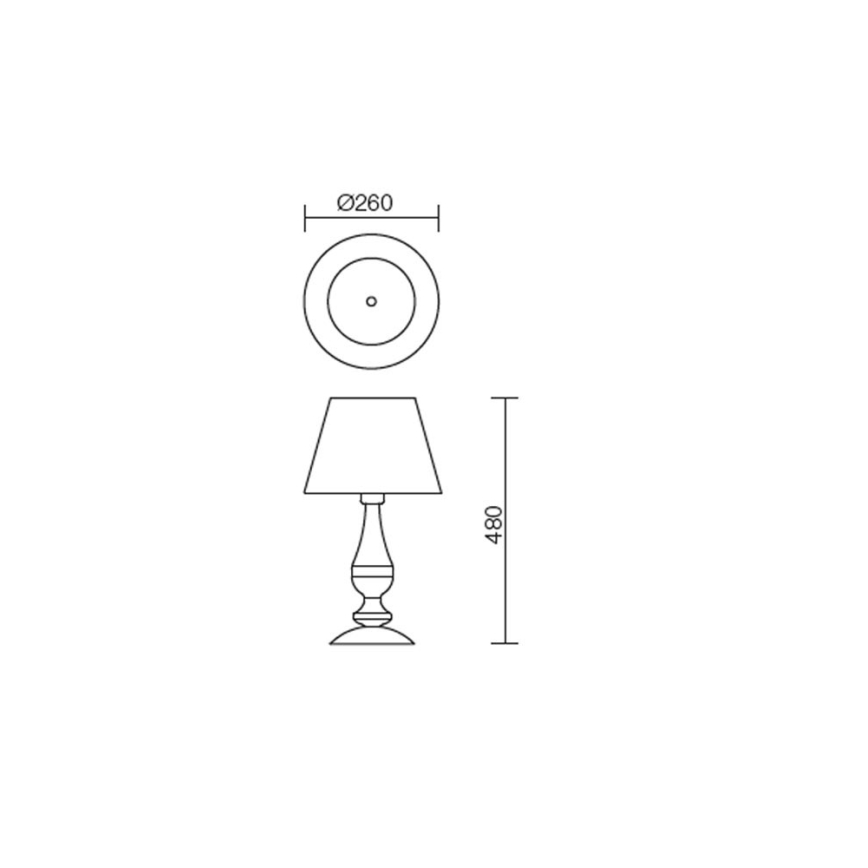 Redo 02-713 - Lâmpada de mesa FABIOLA 1xE27/28W/230V