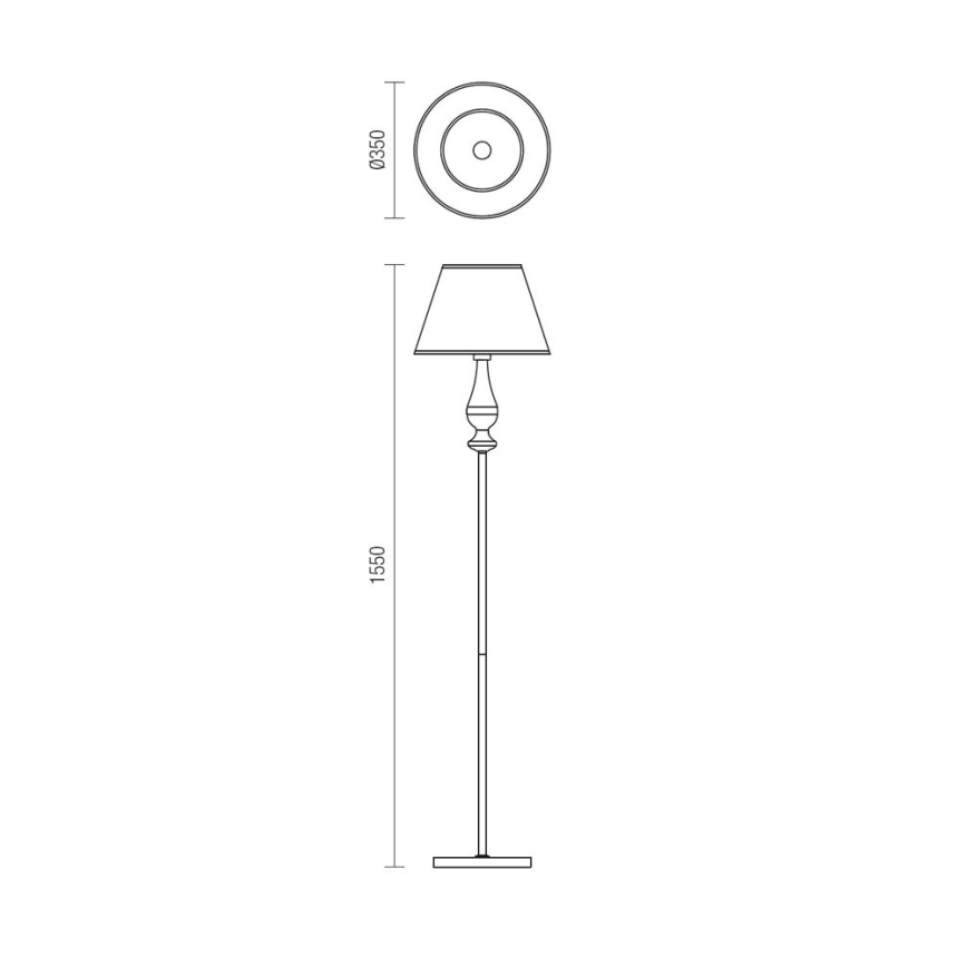 Redo 02-714 - Candeeiro de chão FABIOLA 1xE27/42W/230V