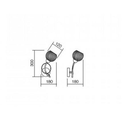 Redo 02-793 - Candeeiro de parede ANNE 1xE14/28W/230V