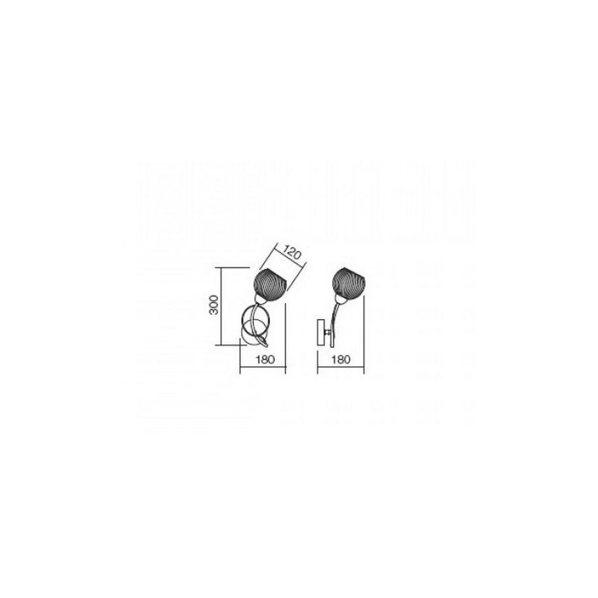 Redo 02-793 - Candeeiro de parede ANNE 1xE14/28W/230V