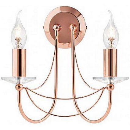 Redo 02-859 - Candeeiro de parede ARIEL 2xE14/28W/230V cobre