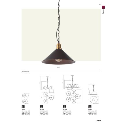 Redo 02-934 - Luz de parede VERNER 1xE27/42W/230V