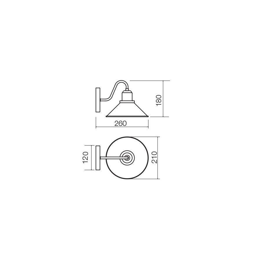 Redo 02-934 - Luz de parede VERNER 1xE27/42W/230V