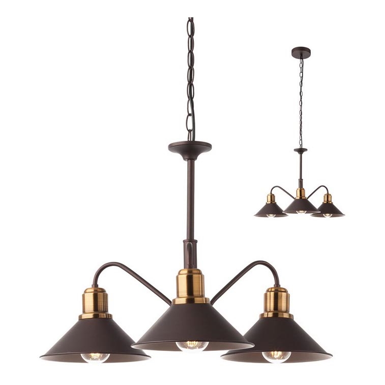 Redo 02-935 - Candelabro numa corrente VERNER 3xE27/42W/230V