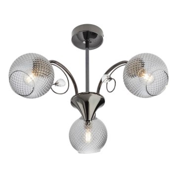 Redo 02-970 - Candeeiro suspenso ASPERA 3xE14/28W/230V preto