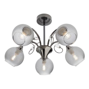 Redo 02-971 - Candeeiro suspenso ASPERA 5xE14/28W/230V preto