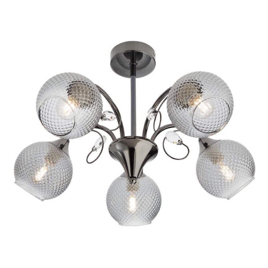Redo 02-971 - Candeeiro suspenso ASPERA 5xE14/28W/230V preto