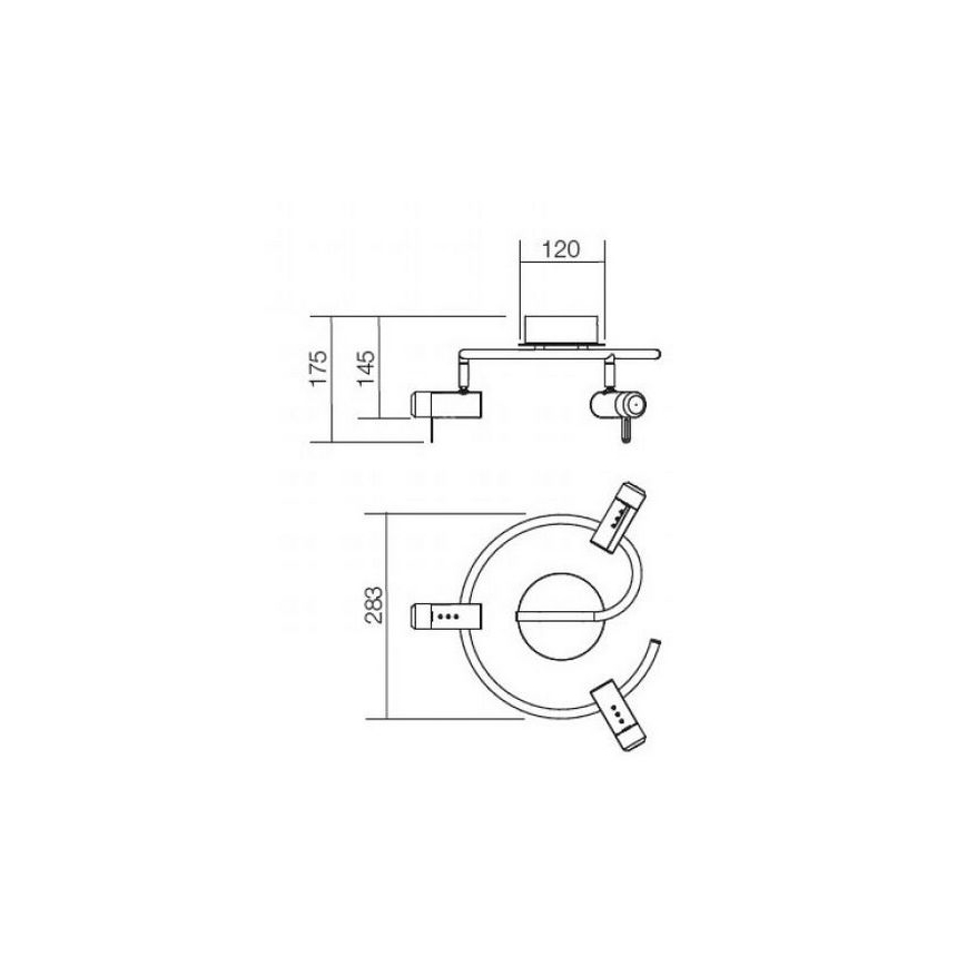Redo 04-331 - Spot LED SLIM 3xLED/4W/230V cromado brilhante