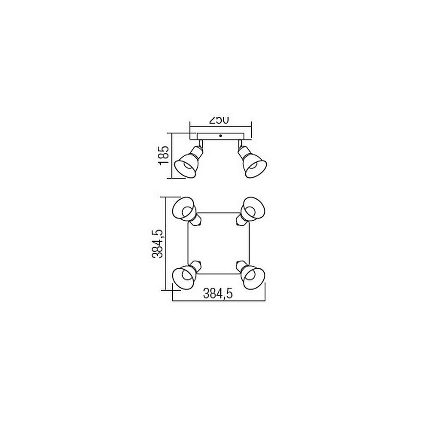 Redo 04-466 - Foco OLAF 4xE14/12W/230V