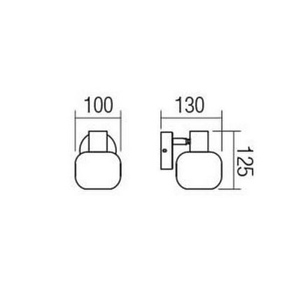 Redo 04-483 - Foco de parede AMBER 1xE14/28W/230V