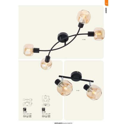 Redo 04-484 - Foco AMBER 2xE14/28W/230V
