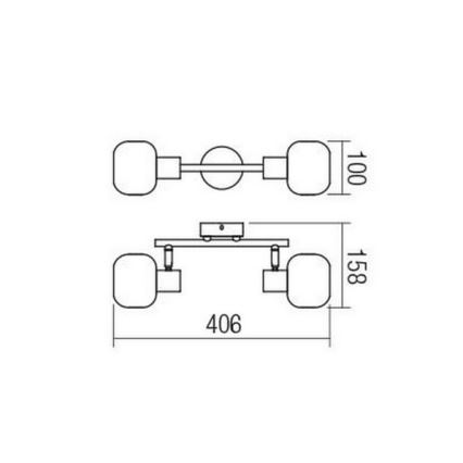 Redo 04-484 - Foco AMBER 2xE14/28W/230V