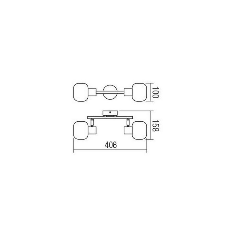 Redo 04-484 - Foco AMBER 2xE14/28W/230V