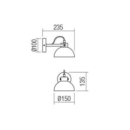 Redo 04-510 - Luz de parede de criança EOLO 1xE27/42W/230V