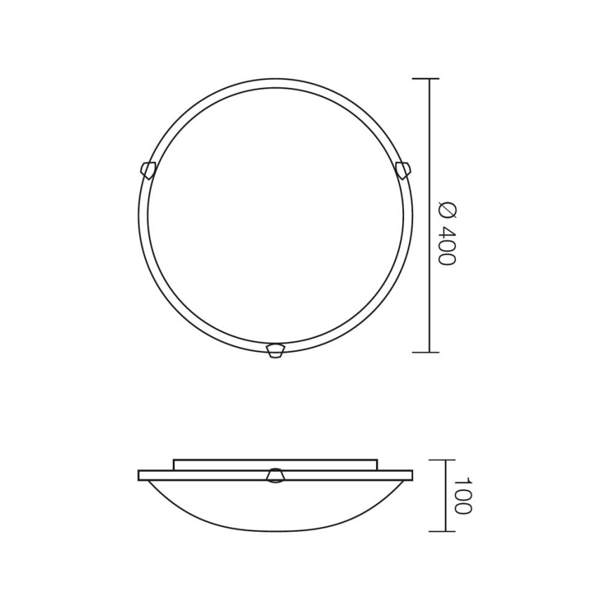 Redo 05-391 - Iluminação de teto VIRGINIA 2xE27/42W/230V diâmetro 40 cm branco