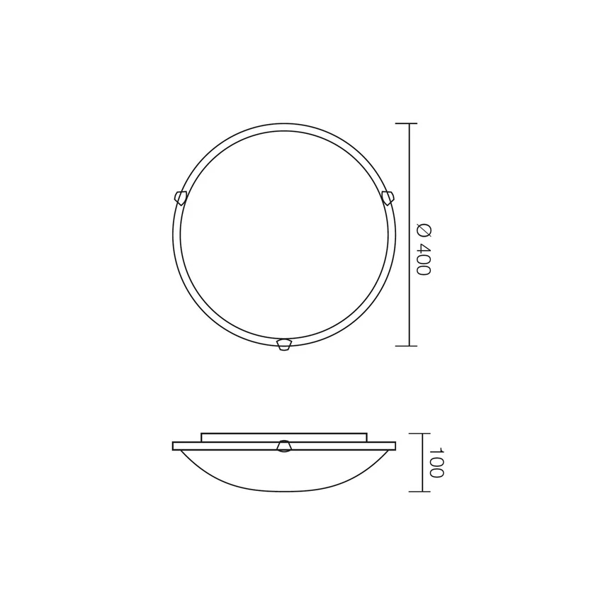 Redo 05-393 - Candeeiro de teto VIRGINIA 2xE27/42W/230V Ø 40 cm bege