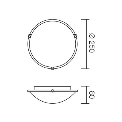 Redo 05-677 - Iluminação de teto VIRGINIA 1xE27/42W/230V diâmetro 25 cm branco