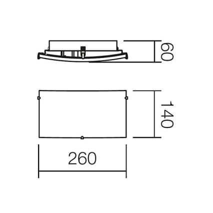 Redo 05-816 - Aplique de parede NOTES 1xE27/42W/230V branco
