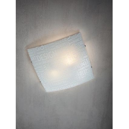 Redo 05-818 - Candeeiro de teto NOTES 2xE27/42W/230V 39x39 cm branco