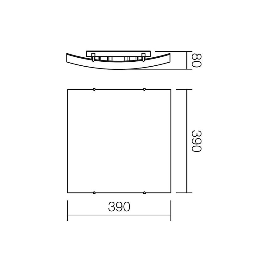 Redo 05-818 - Candeeiro de teto NOTES 2xE27/42W/230V 39x39 cm branco