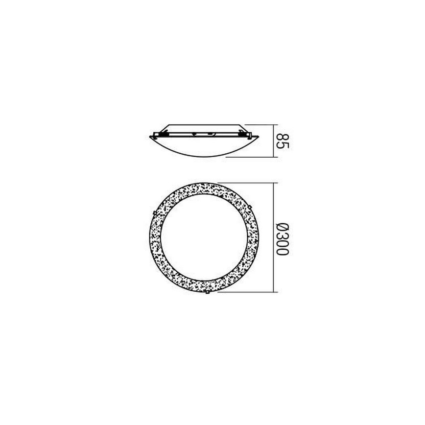 Redo 05-865 - Luminária de teto LED ARTEMIS LED/12W/230V diâmetro 30 cm prata