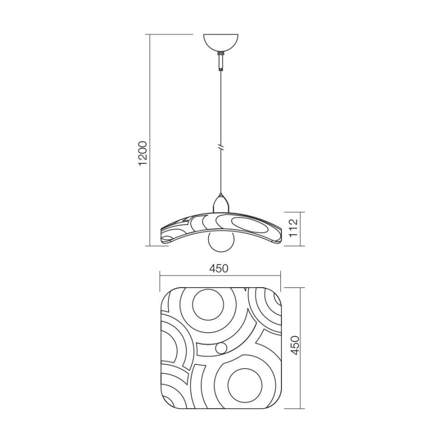 Redo 05-877 - Lustre suspenso por cabo COCOON 1xE27/42W/230V creme