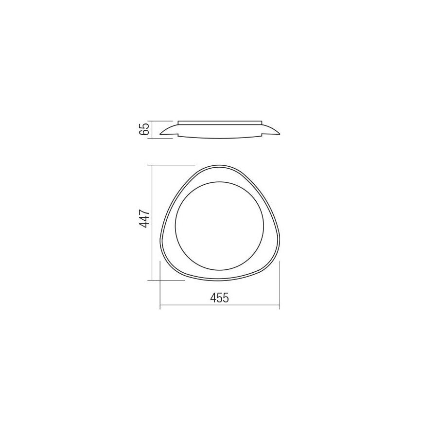 Redo 05-922 - Iluminação de teto LED VERENA LED/24W/230V antracite