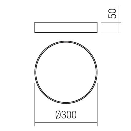 Redo 05-928 - Iluminação de teto LED KNOB LED/24W/230V 3000K-6500K 30 cm branco