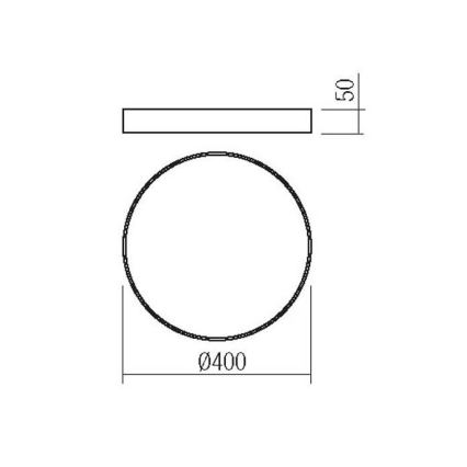 Redo 05-933 - Iluminação de teto LED KNOB LED/36W/230V 3000K-6500K 40 cm preto