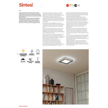 Redo 05-959 - Iluminação de teto LED com regulação SINTESI LED/45W/230V diâmetro 45 cm 3000-6000K + comando