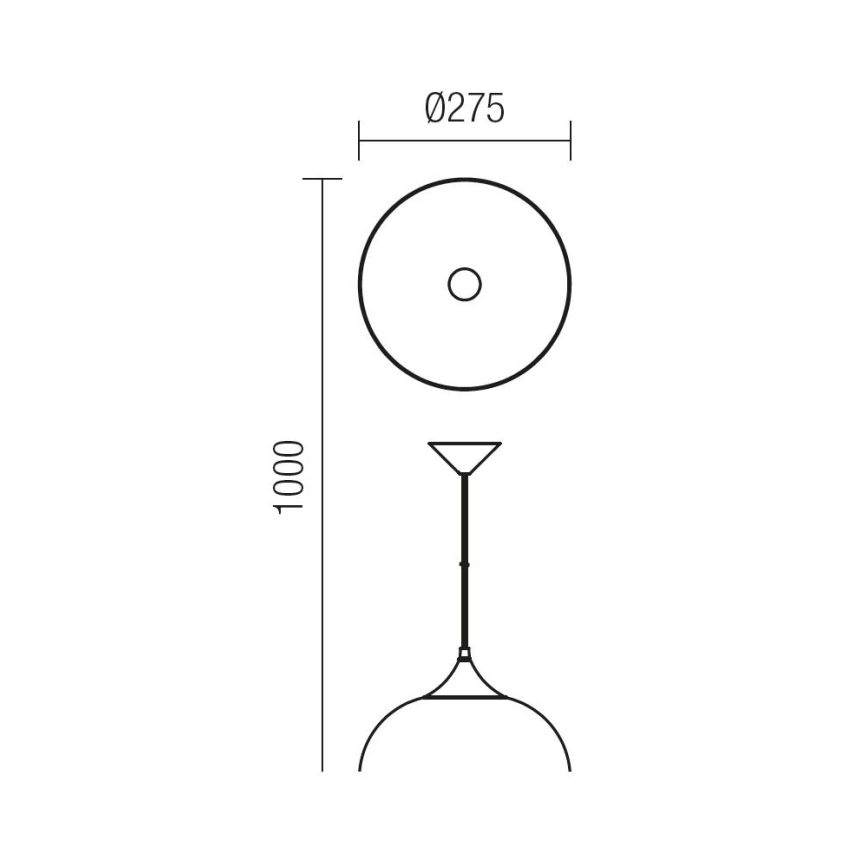 Redo 06-032 - Candelabro num fio COLINE 1xE27/42W/230V
