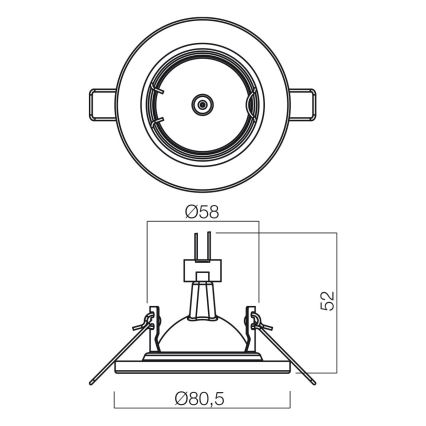 Redo 70307 - Iluminação embutida MT 1xGU5,3/50W/12V branco