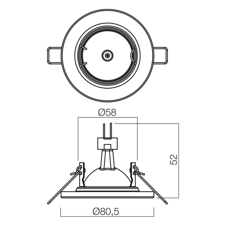 Redo 70307 - Iluminação embutida MT 1xGU5,3/50W/12V branco
