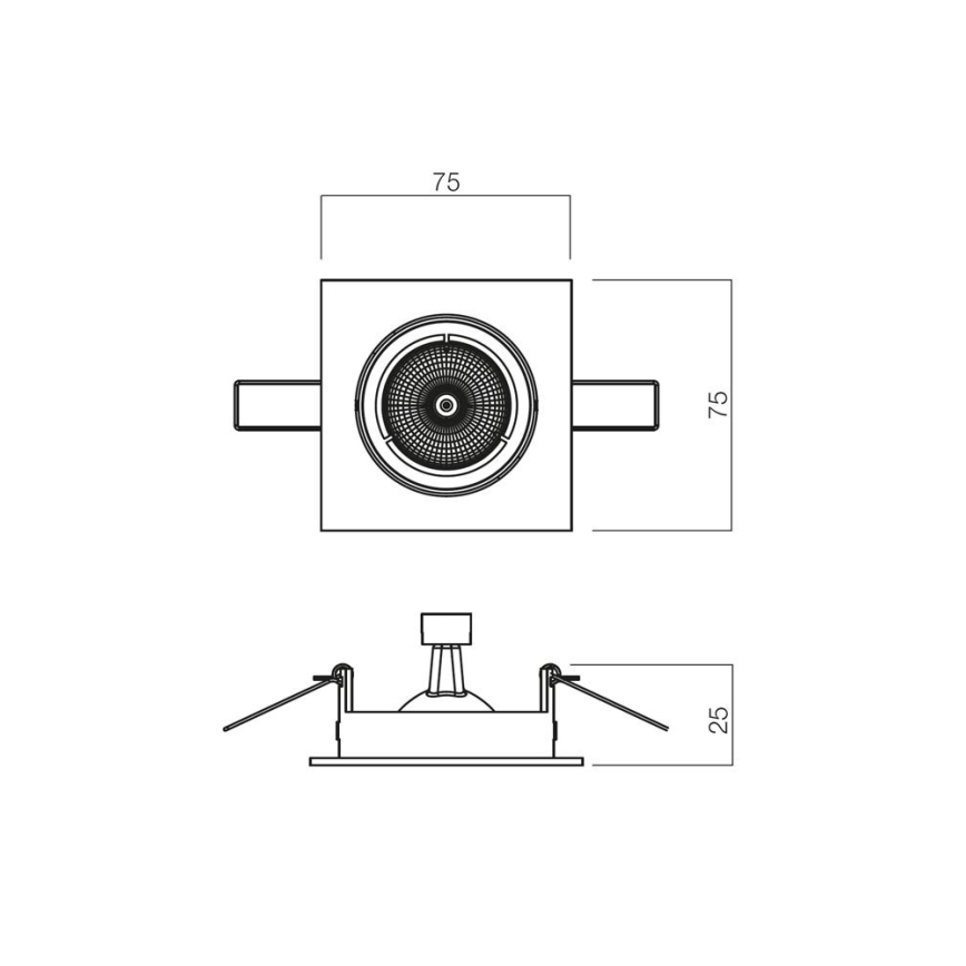Redo 70328 - Foco de encastrar MT 1xGU10/50W/12V