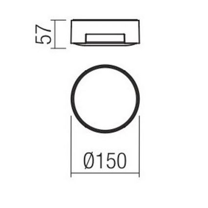 Redo 90004 - Iluminação de teto exterior LED SKOR LED/12W/230V diâmetro 15 cm IP54 castanho