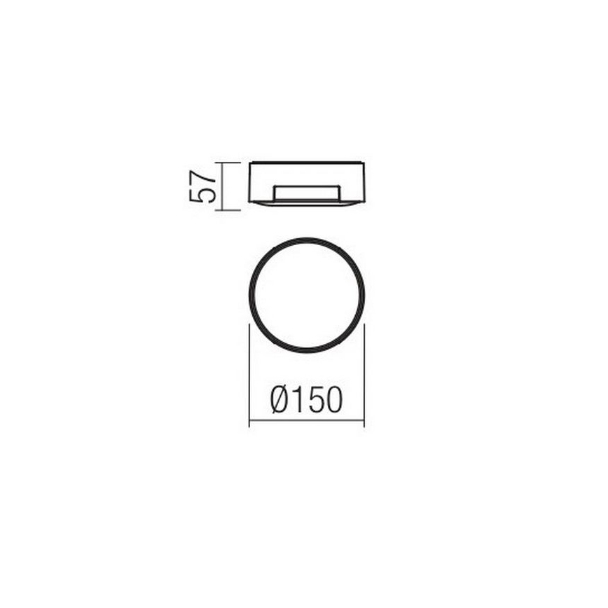 Redo 90004 - Iluminação de teto exterior LED SKOR LED/12W/230V diâmetro 15 cm IP54 castanho